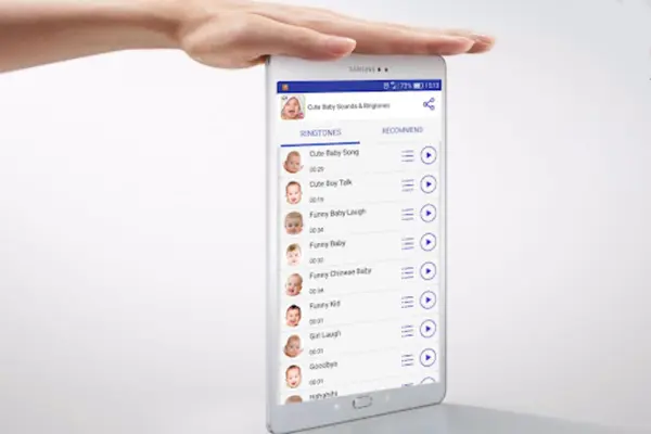 Cute Baby Sounds & Ringtones android App screenshot 0